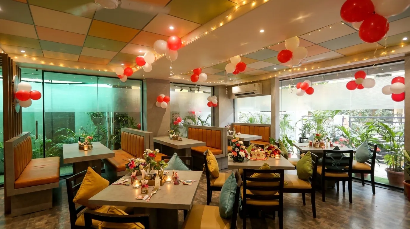 Birthday Cafe Celebration Setup