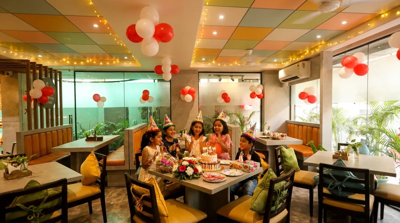 Kids Birthday Party Celebration at An's Kitchen Lal Kothi Jaipur